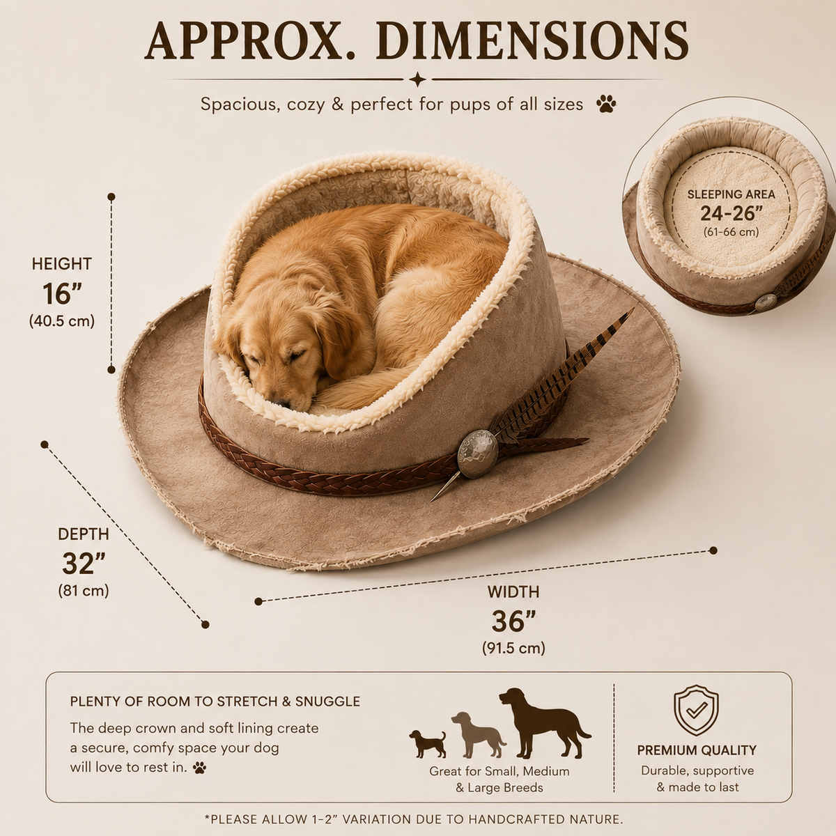 PawBoy™ Cowboy Dog Bed